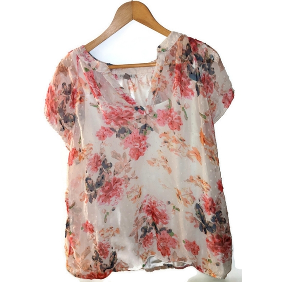 Roz & Ali Tops - Roz & Ali Floral Top Size 1X